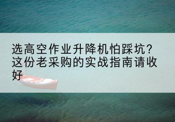 莫力达瓦高空作业升降机厂家推荐-选高空作业升降机怕踩坑？这份老采购的实战指南请收好