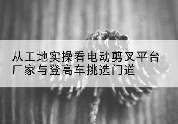 莫力达瓦电动剪叉升降平台厂家-从工地实操看电动剪叉平台厂家与登高车挑选门道