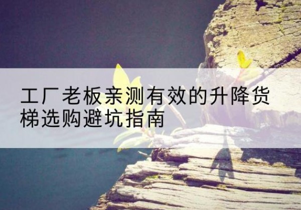 莫力达瓦升降货梯怎么选-工厂老板亲测有效的升降货梯选购避坑指南